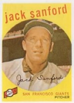 1959 Topps Baseball Cards      275A    Jack Sanford GB